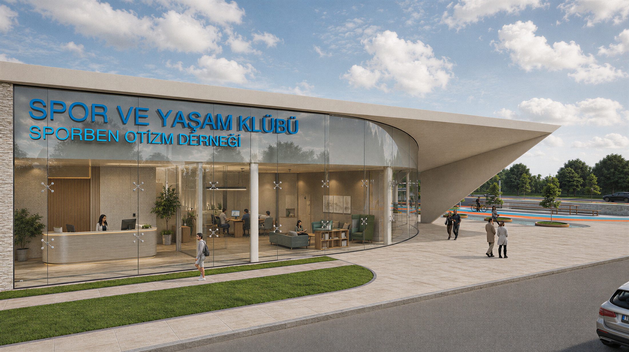 Sporben Spor ve Yaşam Klübü, giriş tabelası
